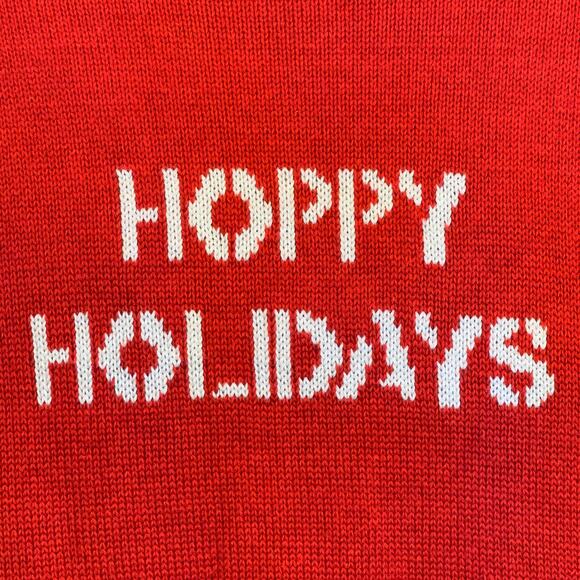 Volcom HOPPY HOLIDAYS Faux Light Up Suspenders Ugly Christmas Sweater Size Med - Picture 2 of 5